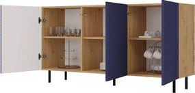 Kama 3 komód, tölgy-kék