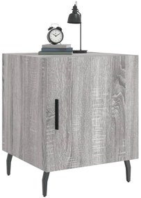 2 db szürke sonoma színű szerelt fa éjjeliszekrény 40x40x50 cm