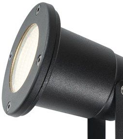 Fekete leszúrható spotlámpa LED-del, állítható, IP65-ös, kábellel és dugóval - Basic