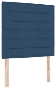 Box Spring Ágy Matraccal Kék 90x200 cm Szövet