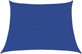 vidaXL kék trapéz alakú HDPE napvitorla 160 g/m² 4/5 x 3 m