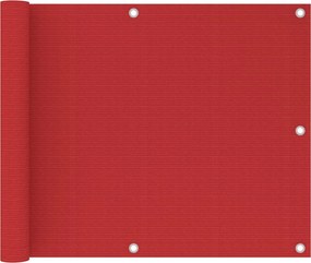 vidaXL piros HDPE erkélytakaró 75 x 500 cm