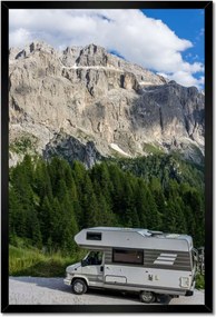 Poszterek keretben 40x60 Utazás lakóautóval a hegyekbe