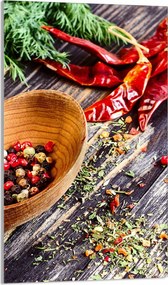 Üveg Vágódeszka 30x52 Fűszerek a Konyhába