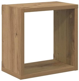 Fali Polcok 2 pcs kézműves tölgy 26 x 15 x 26 cm Faanyag