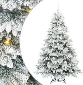 vidaXL Mű karácsonyfa 300 LED-del állvánnyal Fehér 180 cm PE és PVC