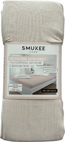 Mikroszálas szatén lepedő gumis Smukee 160 x 200 cm
