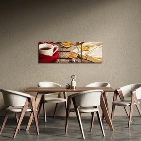 Kép - Őszi csésze tea (órával) (90x30 cm)