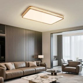 Brilagi - LED dimmelhető lámpatest MOLINA SQUARE LED/128W/230V tölgy 90x60 cm + távirányító