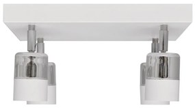LED Spotlámpa TUBSSON 4xGU10/4,8W/230V fehér/fényes króm