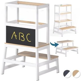 Deuba Detská učiaca veža Barn 93x51x50 cm - natúr