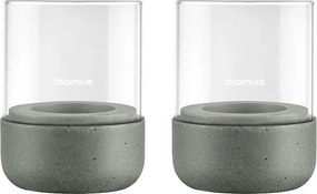 Üveg gyertyatartó készlet teamécseshez 2 db-os Calma – Blomus