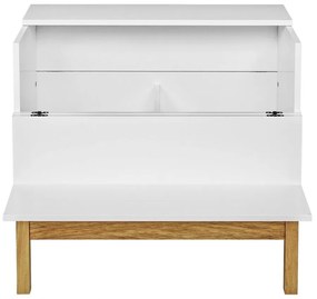 Grande fehér-natúr színű bortartó szekrény 75x70 cm - Woodman