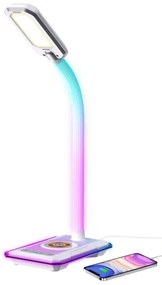 Immax 08988L - LED RGBW Dimmelhető asztali lámpa Qi töltővel 30W/230V fehér