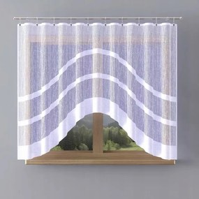 Gyönyörű finom jacquard függöny fehér csíkos Melanie 300x145cm