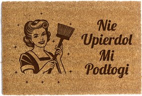 Lábtörlő Ajtó Alá 60 x 90cm Nem Alszik*A Kókusz Ház Asszony Padlója