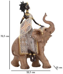 Törzsi masai elefánttal 22,5x12x32,5 cm