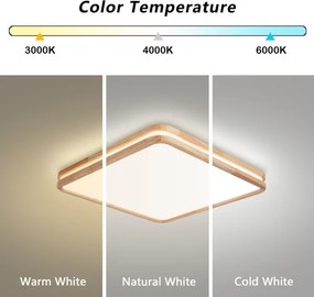 Brilagi - dimmelhető LED világítótest MOLINA SQUARE LED/80W/230V tölgy 60x60 cm + távirányító