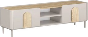 Amilio RTV szekrény 170 cm - kasmír / olajozott tölgy / világos tölgy fogantyú