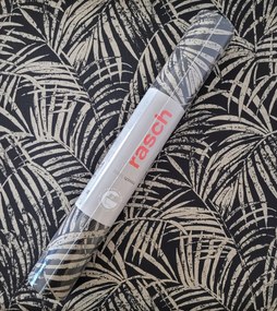 Fekete alapon arany csillogó pálmafák tapéta, 832143