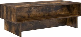 vidaXL Dohányzóasztal Füstölt tölgy 100 x 46 x 35 cm Faanyag