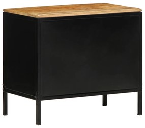 Éjjeli Szekrények 2 db 50x30x45 cm Tömör Fa Durva Mangó