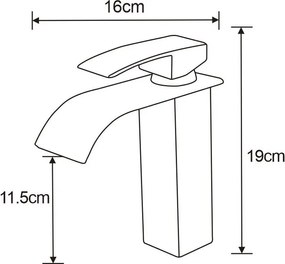Mexen Aries mosdócsaptelep, fekete, 744800-70