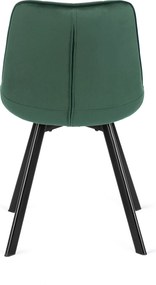 Szék zöld színben, bársony kárpittal. RICK