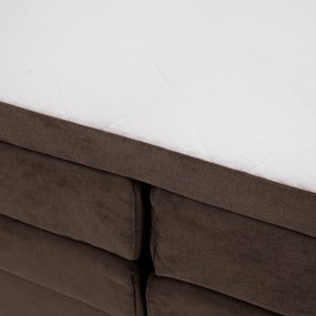 Boxspring ágy, 200x200, barna, APRIL