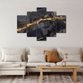 Kép - Fekete - arany dekoráció (150x105 cm)