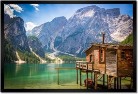 Poszterek keretben 60x40 Fa házikó a hegyekben