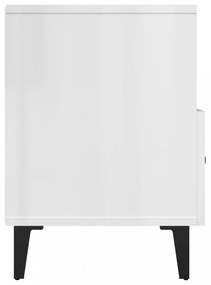 fehér magasfényű szerelt fa TV-szekrény 80x36x50 cm