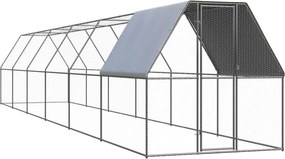 vidaXL kültéri horganyzott acél tyúkól 2 x 12 x 2 m