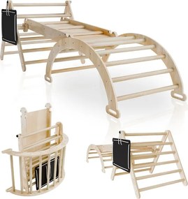 Multifunkciós gyermek mászóka borovi fából  80 x 50 cm