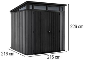 Signature PENT 7x7 műanyag kerti ház velencei szürke