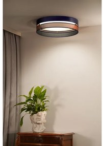 Duolla-LED Mennyezeti lámpa ROLLER DUO SHINY LED/24W/230V átm. 45 cm kék/réz