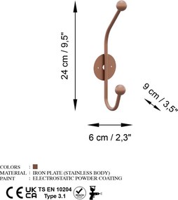 Fém falikampó, 6×9 cm – TR494PYT1170