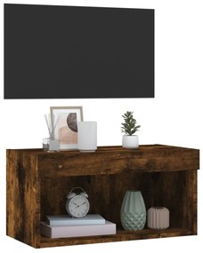 füstös tölgy színű TV-szekrény LED-világítással 60 x 30 x 30 cm