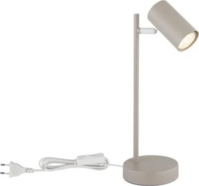 Globo 57911TSA Asztali lámpa, homokszínű fém, fehér, billenőkapcsoló a kábelen, forgatható/dönthető, ø: 132mm, M: 350mm, 1x GU10 5W 230V izzó nélkül