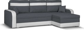 KONRAD Kinyitható sarokkanapé Szürke/fehér