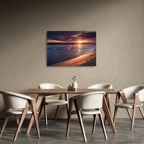 Napnyugta képe (üvegen) (70x50 cm)
