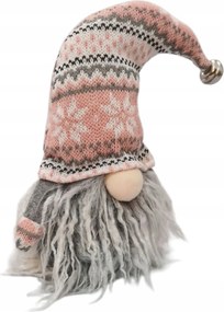 Karácsonyi manó Lalka 24cm Rózsaszín-szürke Karácsonyi dekoráció