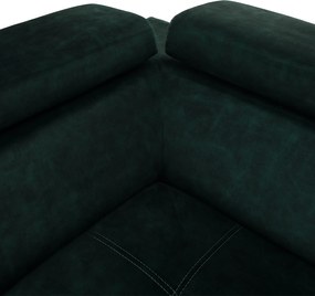 Ülőgarnitúra, smaragdzöld, balos, MALAGA BIG