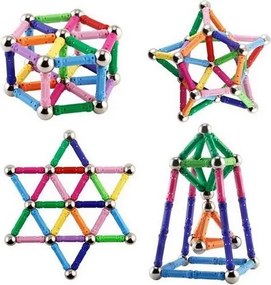 Kreatív mágneses építőkockák - 157 darabos készlet