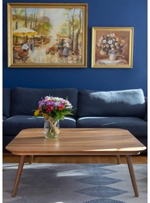 Contrast Tetra kőrisfa dohányzóasztal, 110 x 110cm - Ragaba