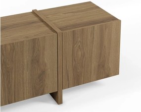 Natúr színű TV-állvány tölgyfa dekorral 180x55x35 cm Volia – Marckeric