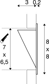 SLV DOWNUNDER 151950 Beépíthető lépcsőházi lámpa 1x3.6W/LED 3000K 180LM IP20
