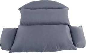 Függő dupla fotel, fekete/szürke/sötétszürke, DAKAN NEW