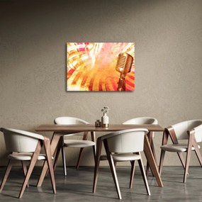 Kép - Retro mikrofon (70x50 cm)
