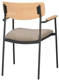 Bézs-natúr színű étkezőszék szett 2 db-os Maymont – Rowico